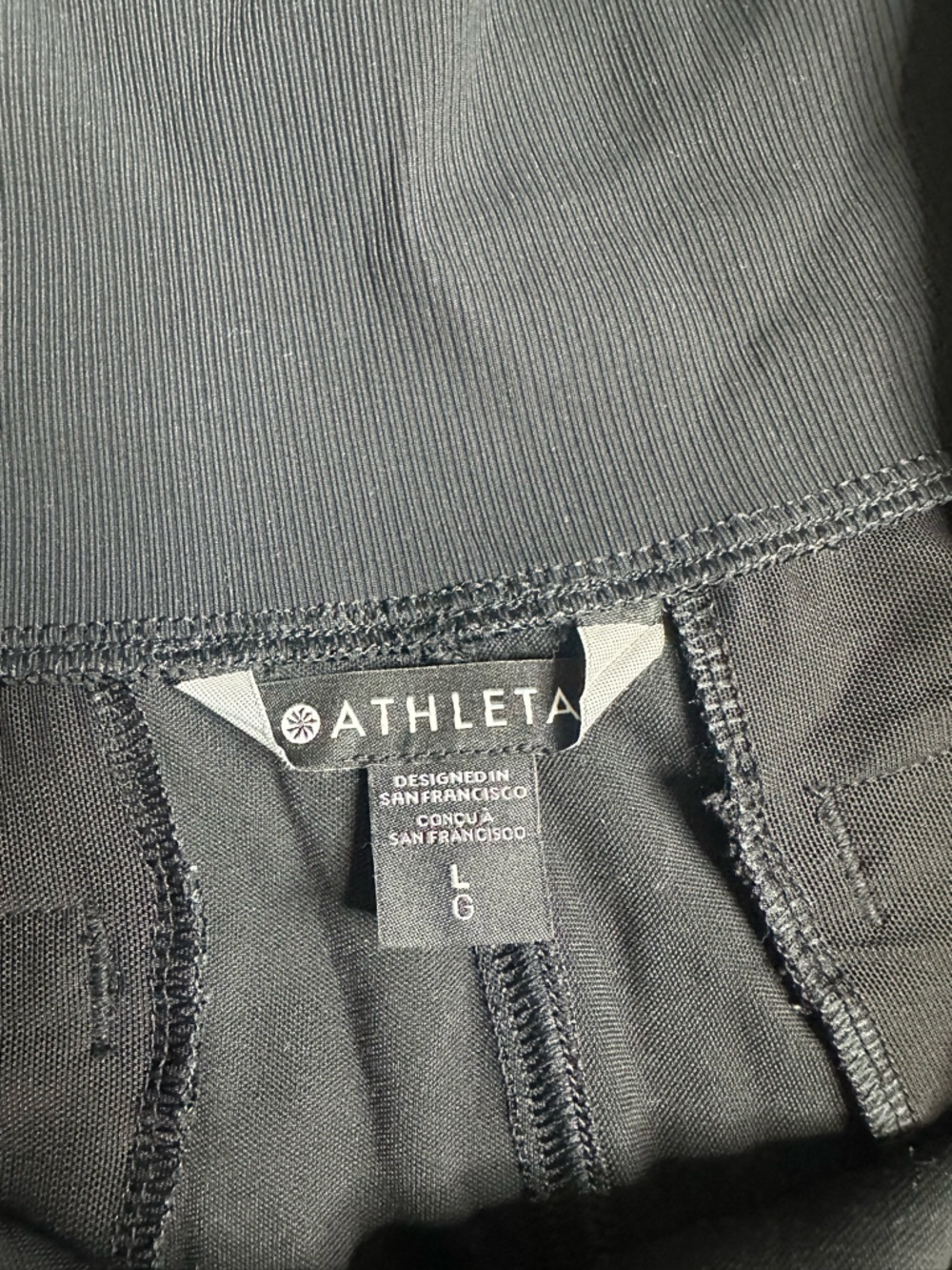 Athleta Venice Flare Pant Large black high rise Athleisure travel pockets casual - Picture 9 of 15